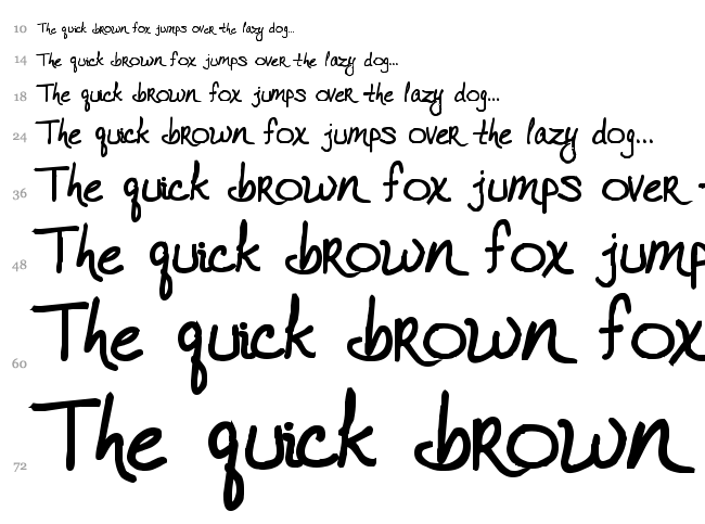 VTC Joelene Hand font waterfall
